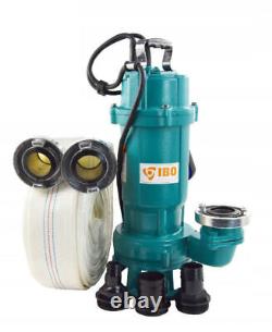 1500W Submersible Dirty Water Pump Grinder Sewage Well Septic Flood Sewage Sump