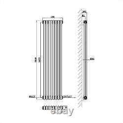 1500x380mm 2 Column radiator Horizontal White Traditional Cast Iron radiato