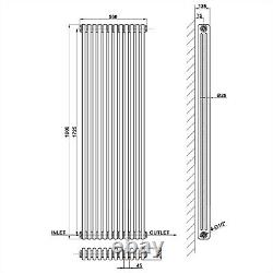 1800x560mm 3 Column radiator Horizontal Anthracit Traditional Cast Iron radiato