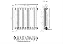 2/3 Column Horizontal Radiator Traditional Central Heating Cast Iron Style Rads