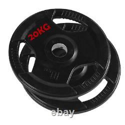 2'' Olympic Rubber Cast Iron Weights Plates Tri Grip Disc Plate 2.5kg -20kg