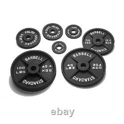 2 Olympic Weight Plates Cast Iron Training Disc Home Gym Lifting
