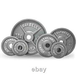 2 Olympic Weight Plates Cast Iron Training Disc Home Gym Lifting