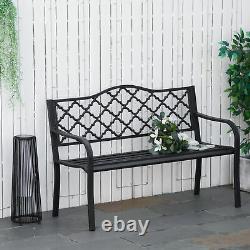 2-Seater Garden Bench Antique Loveseat for Yard, Lawn, Porch, Patio, Steel