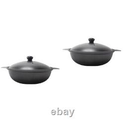 2 pcs Hong Style Claypot Rice With Lid Cast Iron Chicken Claypot for Home