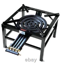 20.8kw 4 Key Heavy Duty Single Cast Iron Lpg Gas Boiling Ring Burner Catering