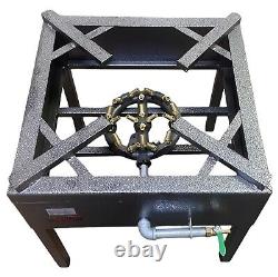 20 Jets Cast Iron LPG Gas Boiling Ring Burner Heavy Duty Catering Stove 48x49cm