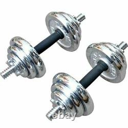 20Kg, 30Kg, Adjustable Chrome Dumbbell Set Gym Exercise Free Weights dumbel home