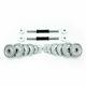 20Kg Cast Iron Dumbbells Set Fitness Training Weights Gym Biceps Viper Chrome