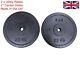 2x 20kg Cast Iron Weight Plates Discs, 1 hole, for Dumbbell, Barbell