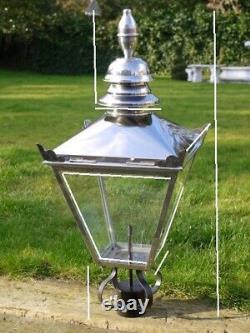 32x15 Stainless Steel Street Lamp Lantern Top For Cast Iron Posts & Brackets