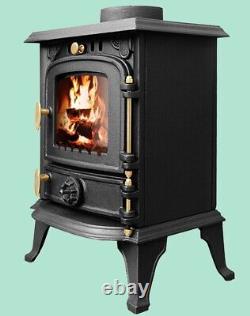 4.5KW Multifuel Wood Stove Log Burner JA013s Cast Iron Defra Approved Eco Design