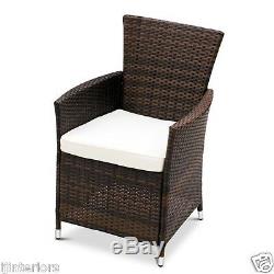 4 X Rattan Garden Furniture Dining Chairs Set Outdoor Patio Conservatory Wicker
