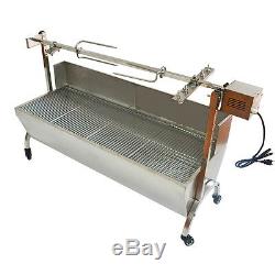 46 Large Stainless Steel BBQ, Pig, Lamb, Goat, Chicken Spit Roaster, Rotisserie TOP