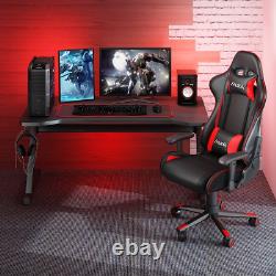 47'' Gaming Desk PC Computer Table Z Workstation Home Office with Headphone Hook