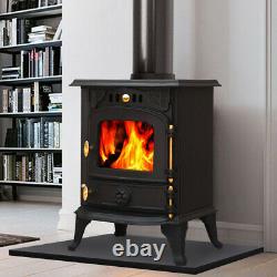 5.5KW Cast Iron Wood Burning Stove Clean Burn Log Burner Multi-Fuel Fireplace