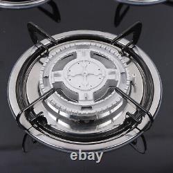 5 Burner Gas Stove Cast Iron Gas Hob Burner Cooker & Stainless Steel Water Tray