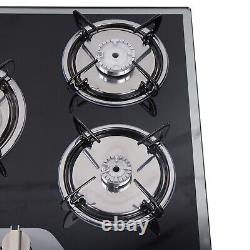 5 Burner Gas Stove Cast Iron Gas Hob Burner Cooker + Stainless Steel Water Tray