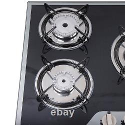 5 Burner Gas Stove Cast Iron Gas Hob Burner Cooker + Stainless Steel Water Tray