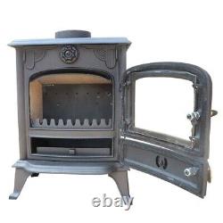 5KW Multifuel Stove Wood Burner Cast Iron Defra Approved Eco Design Log Fire