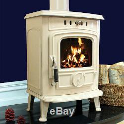 5kw Defra Approved Henley Aran Cream Multifuel Wood Burning Stove