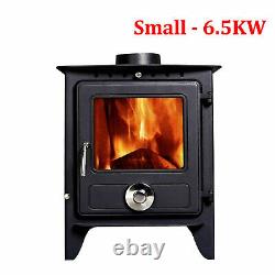 6.5KW Clean Burn Log Burner Multi Fuel Wood Burning Stove Fireplace Small