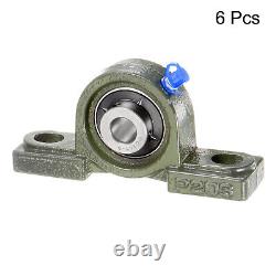 6 Pcs UCP201-8 Pillow Block Bearing 1/2 Inch Bore Cast Iron Base Self-Alignment