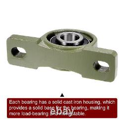 6 Pcs UCP201-8 Pillow Block Bearing 1/2 Inch Bore Cast Iron Base Self-Alignment