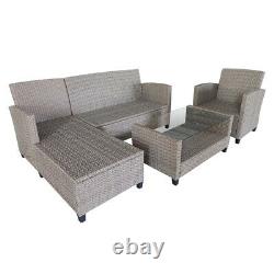 6 Seater Garden Rattan Set Sofa Furniture Dining Chairs Table Outdoor