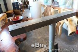 60 L industrial Base dining table iron vintage finish crank any type of slabs
