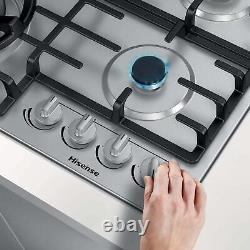60cm Gas Hob In Stainless Steel, 4 Burners, Cast Iron Supports Hisense GM643XF