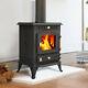7.5KW Multifuel Wood Burning Log Cast Iron WoodBurner Stove Fireplace JA010