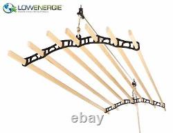 7 Lath Clothes Airer Ceiling Laundry Rack Maid Victorian Maiden Kitchen Dryer