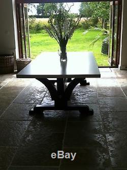 8,10,12 seater Large Rustic Painted, Choice of King or Queen Post End Table