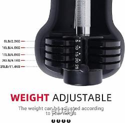 Adjustable Dumbbell 0525 Fitness Strength Training Workout Select 25 lbs (Pair)