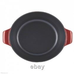 Anolon Cast Iron Oval Casserole 27cm Paprika Red NEW BOXED