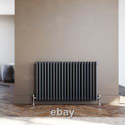 Anthracite Traditional Radiator Triple 3 Column Cast Iron Vintage Rads 600x1010