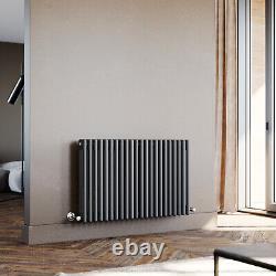 Anthracite Traditional Radiator Triple 3 Column Cast Iron Vintage Rads 600x1010