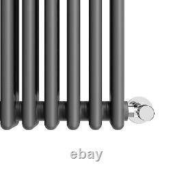 Anthracite Traditional Radiator Triple 3 Column Cast Iron Vintage Rads 600x1010