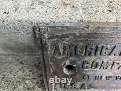 Antique American Bridge Co New York Cast Iron Plaque 1906 Extremely Rare HTF
