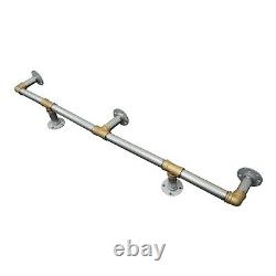 Bar/Kitchen Foot Rail Made From Industrial Silver & Brass Iron Pipe Fittings