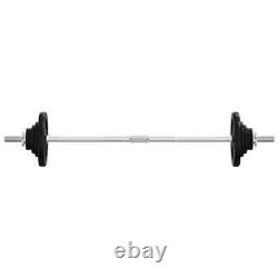 Barbell with Plates 90 kg Cast Iron