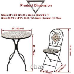 Bistro Set Outdoor Patio Garden Furniture Dining Kitchen Table Folding Chairs L