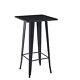 Black Metal Bar Table Set Breakfast High Dining Table Bistro Cafe Dining Outdoor