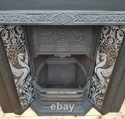 Black & Silver Phoenix Ceramic Fireplace Tiles Fireplace Tiles