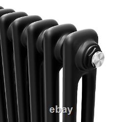 Black Traditional Radiator Double 2 Column Cast Iron Style Vintage Rads 300x1460