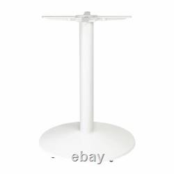 Bolero Cast Iron Round Table Base in White Adjustable Feet Indoor Outdoor Sturdy