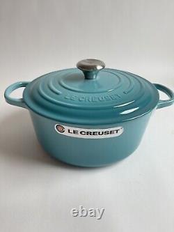 Brand New Le Creuset Enameled Cast Iron 5.5 Qt Dutch Oven In Caribbean