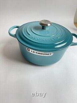 Brand New Le Creuset Enameled Cast Iron 5.5 Qt Dutch Oven In Caribbean