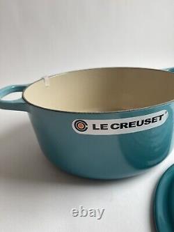 Brand New Le Creuset Enameled Cast Iron 5.5 Qt Dutch Oven In Caribbean